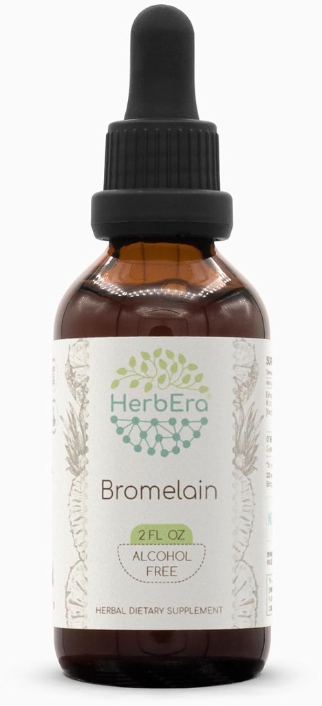 Bromelain B60 Alcol-Free Estratto di erbe Tintura, Super-Concentrated Wildcrafted Bromelain, Ananas comosus (Ananas) (2 fl oz)