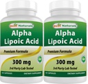 Migliori naturali alfa acido lipoico 300 mg 120 capsule (120 conteggio (pacchetto di 2))