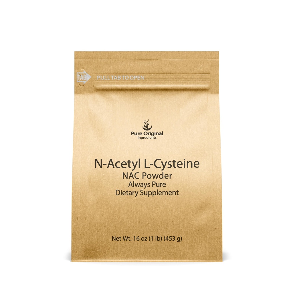 PURE ORIGINAL INGREDIENTI NAC N-Acetyl L-Cysteine Powder (1 lb) Lab verificato, sempre puro, senza filler