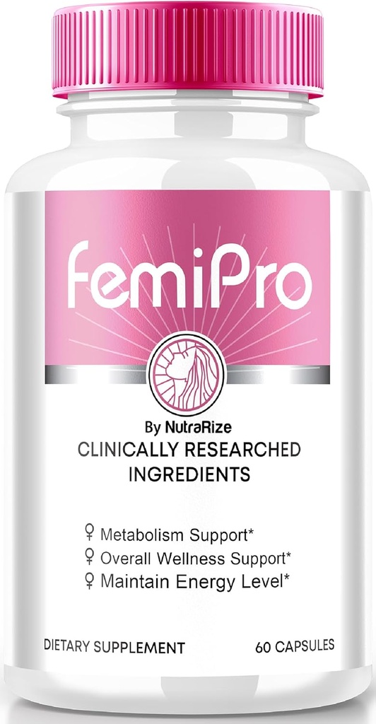 NutraRize FemiPro Capsules, Formula Premium per il supporto della salute urinaria, Integratore naturale per il controllo e la salute generale, Femi Pro Recensioni (60 capsule)
