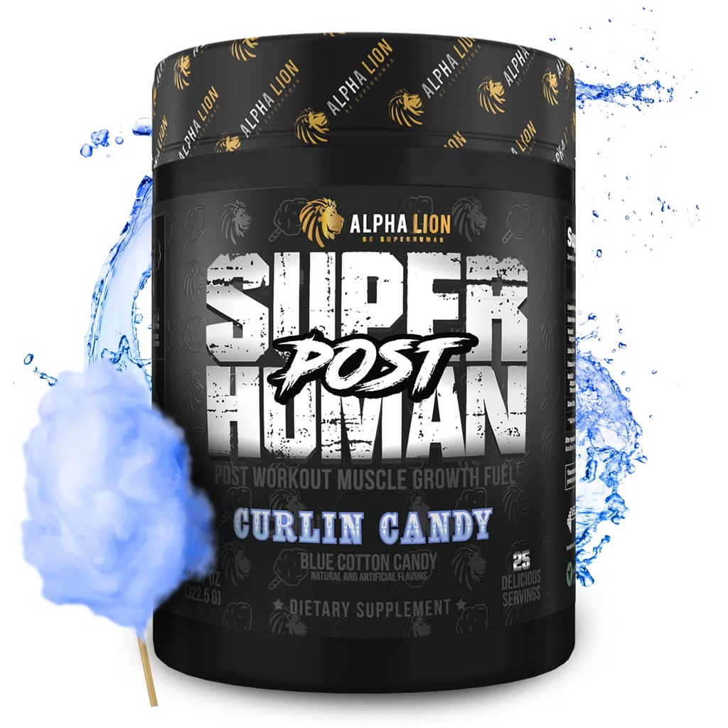 ALPHA LION Superhuman Post, Post Workout Recovery, Fast Acting Post Workout per uomini e donne (25 Serve, Curlin Candy)