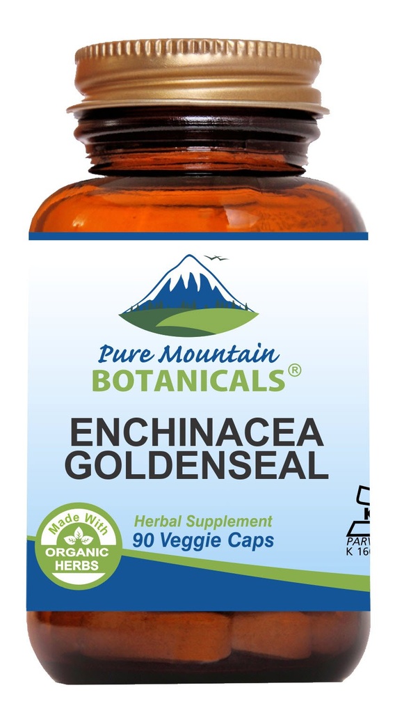 Echinacea Goldenseal Capsule - Kosher Vegan Caps con 450mg Organic Echinacea Goldenseal Complex