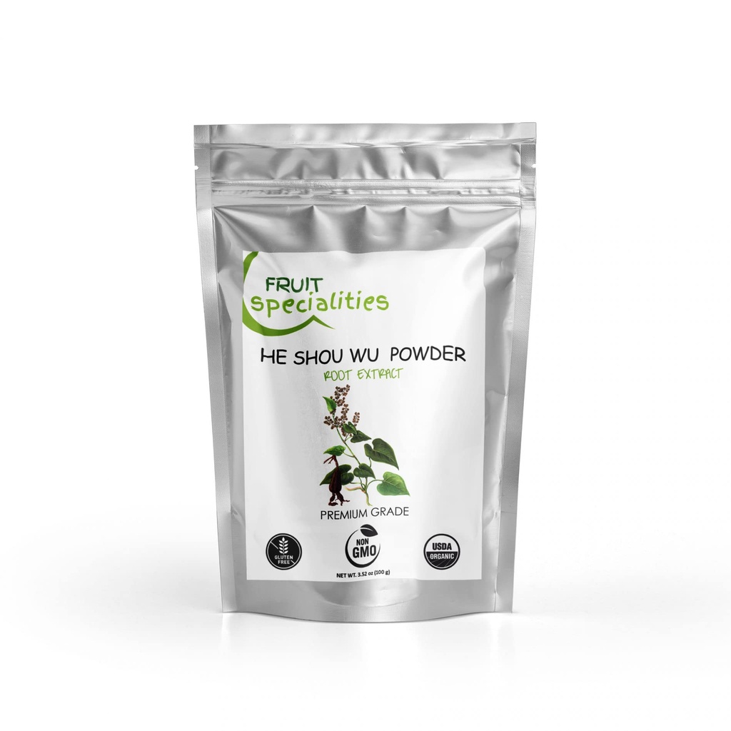Organic He Shou Wu, polvere pura di radice Fo-Ti (3.52 oz)