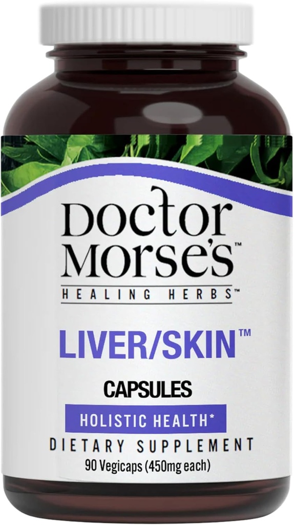 Doctor Morse's Liver/Skin Care Supplement - Natural Digestive System Health & Elimination Support - Naturopath Formulated - Milk Thistle Seed, Burdock, Bayberry, Dandelion Root - 90 capsule