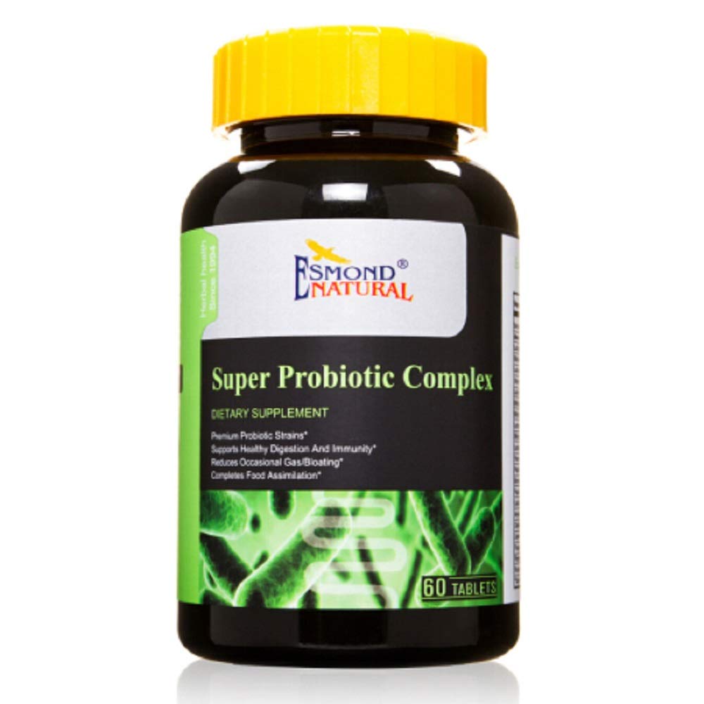 Complesso Super Probiotico (Riduce Gas Occasionale/Bloating), GMP, Prodotto Naturale Certificato Assn, Made in USA - 60 compresse