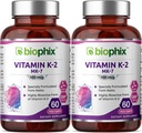 biophix Vitamin K2 MK-7-100 mcg 60 Vcaps 2 Pack - Supporta la salute immunitaria delle ossa forti