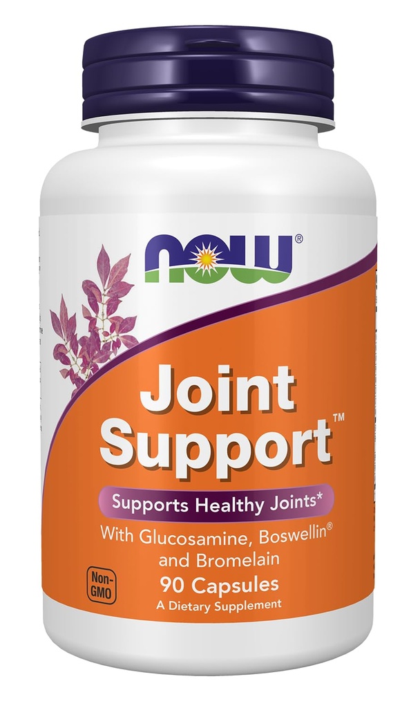 NOW Integratori alimentari, Supporto congiuntoTM con Glucosamina, Boswellin® e Cetriolo Mare, 90 capsule