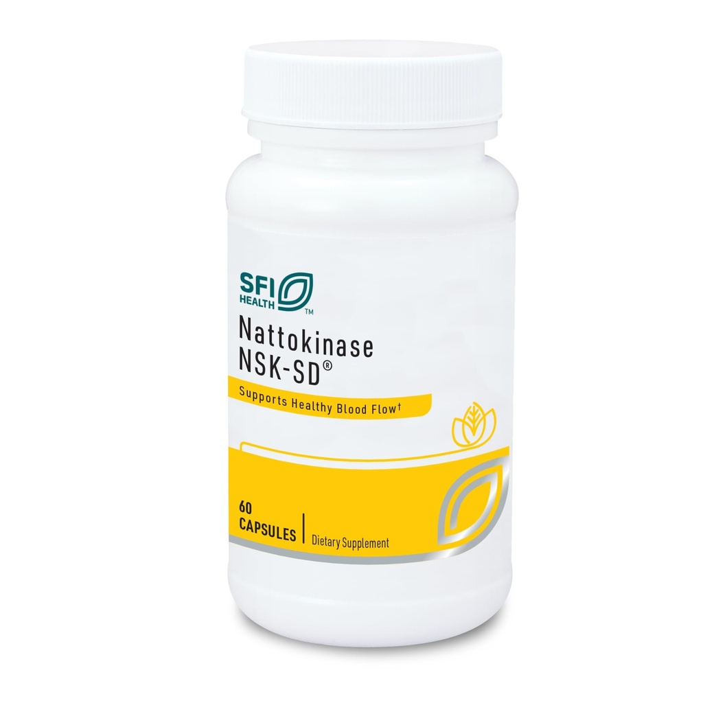 Klaire Labs SFI Health Nattokinase NSK-SD - Proteolytic Enzyme per il supporto cardiovascolare, latticini e senza glutine (60 capsule)