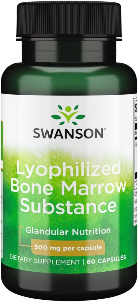 Swanson Raw Liophilized Bone Marrow Sostance 500 Milligrammi 60 capsule
