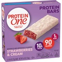 Proteine One 90 Calorie Proteine Bar, Fragole e Crema, Keto Friendly, 5 Ct, 4.8 oz