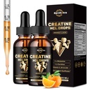 2 confezione gocce di liquido HCL di creatina HCL per uomini e donne, cloridrato di creatina liquida 1500mg, ad alto assorbimento, 2 Fl Oz, aroma arancione senza zucchero
