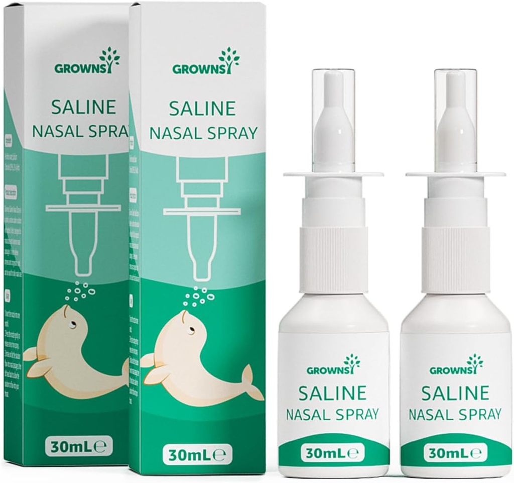 Spruzzo nasale Saline bambino, 2 PCS spray nasale naturale con Xylitol, non alcolico, sollievo istantaneo della congestione nasale e cura quotidiana