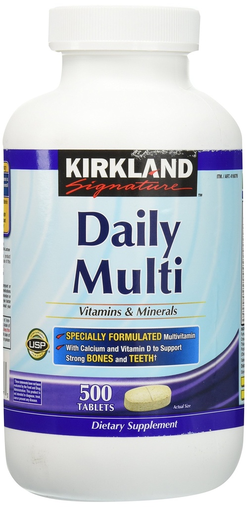 Kirkland Signature Daily Multi, 500 compresse (2 Pack)