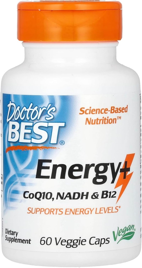 Migliore energia del medico + CoQ10, NADH & B12, Sistema immunitario, Energia, Mood, 60 Ct
