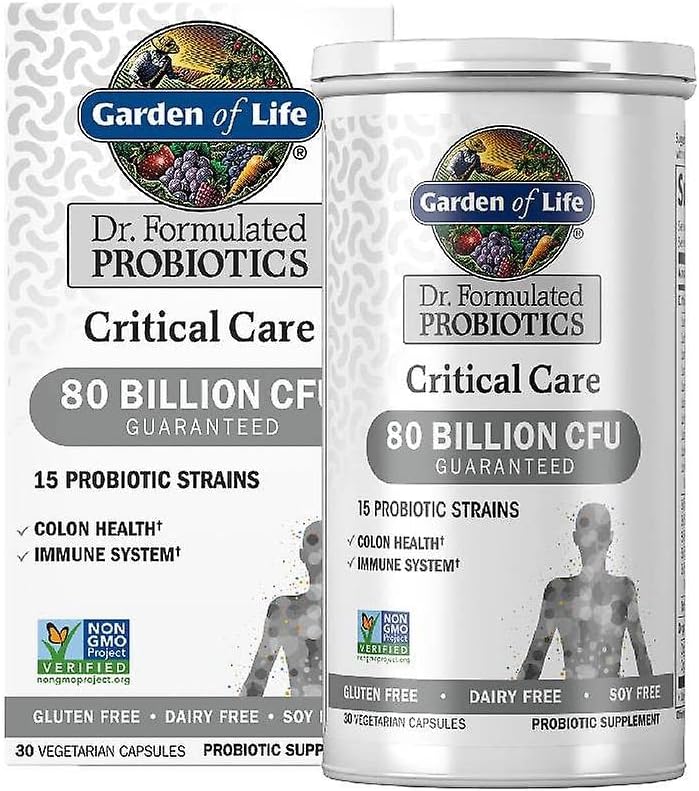 Giardino della vita Dr. Formulato Probiotici Cura critica 80 miliardi CFU 15 Strains Colon Salute e Sistema immunitario, 30 capsule