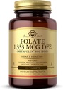 Solgar Folate 1,333 mcg DFE, 100 compresse - 800 mcg Bio-Active Metafolin - salute del cuore - Non OGM, Vegan, Gluten Free, Dairy Free, Kosher - 100 Serve