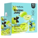 Hethstia Konjac Jelly Green Grape Flavor, 10 Pouches, Uva potabile Jelly con Peptidi di collagene, 7 Kcal, Sugar Free, Gluten Free, Keto, Vegan, On-The-Go Chewy Light Snacks