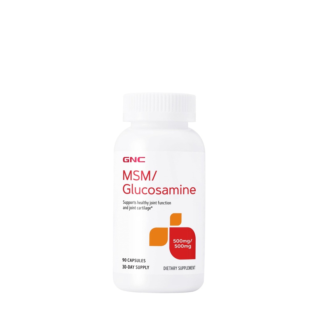 GNC MSM Glucosamine 500mg supplemento, Supporta la funzione congiunta sana, Supporta Cartilage Joint sano, 30 Serve