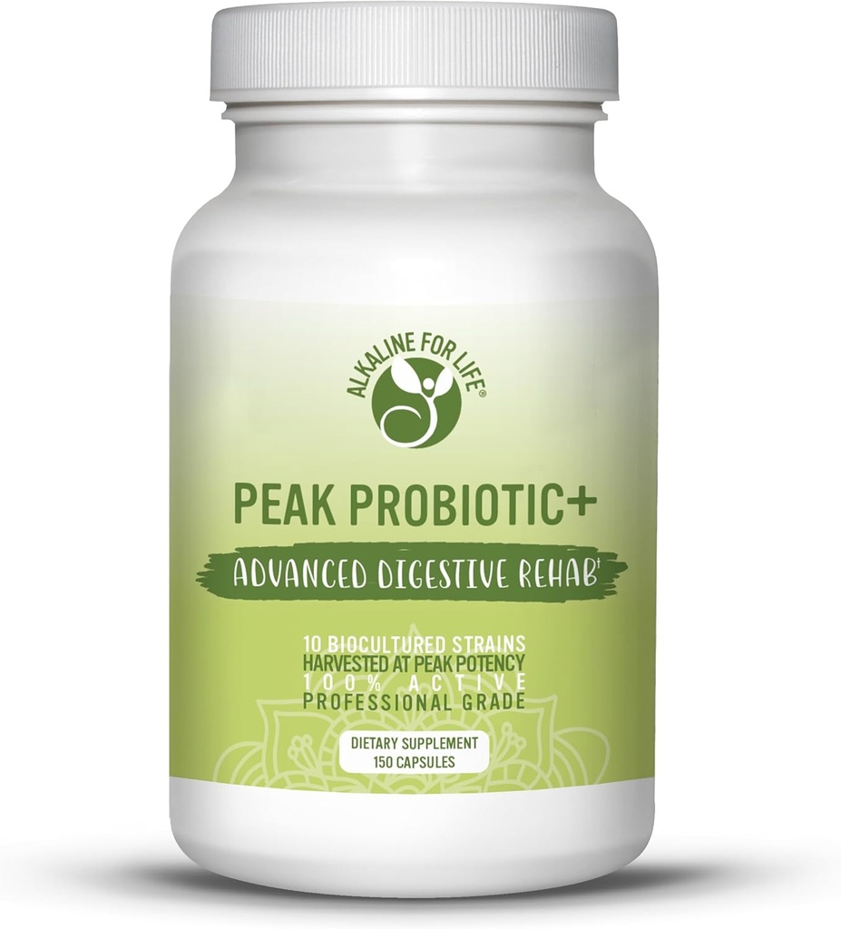 Peak Probiotic+ 7.5 Billion Peak Harvested Probiotics 10 Strains Attivo per Gut Health Acidophilus Probiotico per Probiotici Digestivi per Donne, Probiotici per Uomini