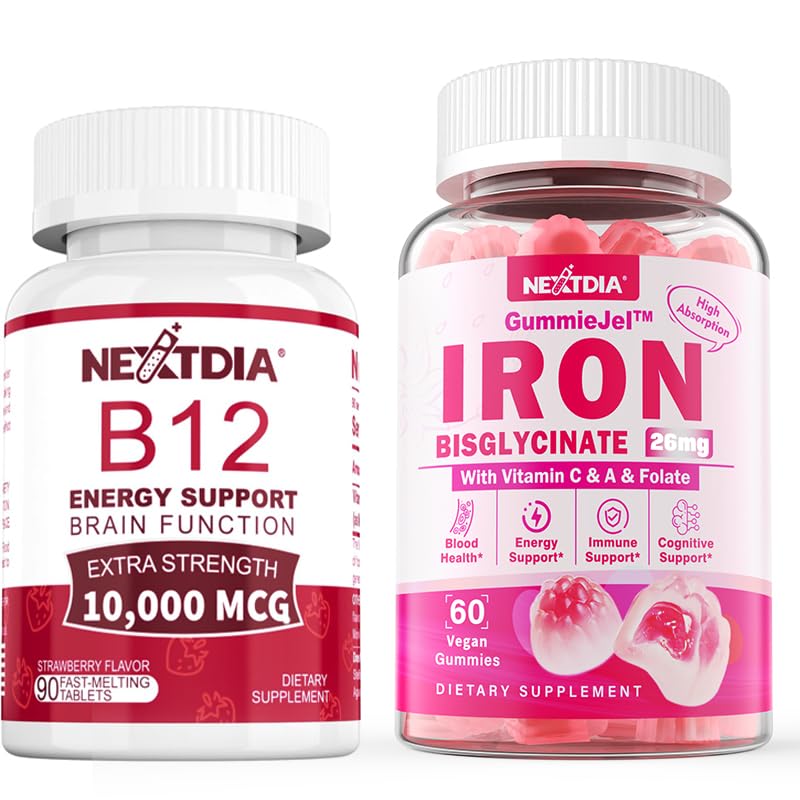 Gommie riempite di ferro 26mg+ Vitamina B12, Methylcobalamin 10000 mcg compresse