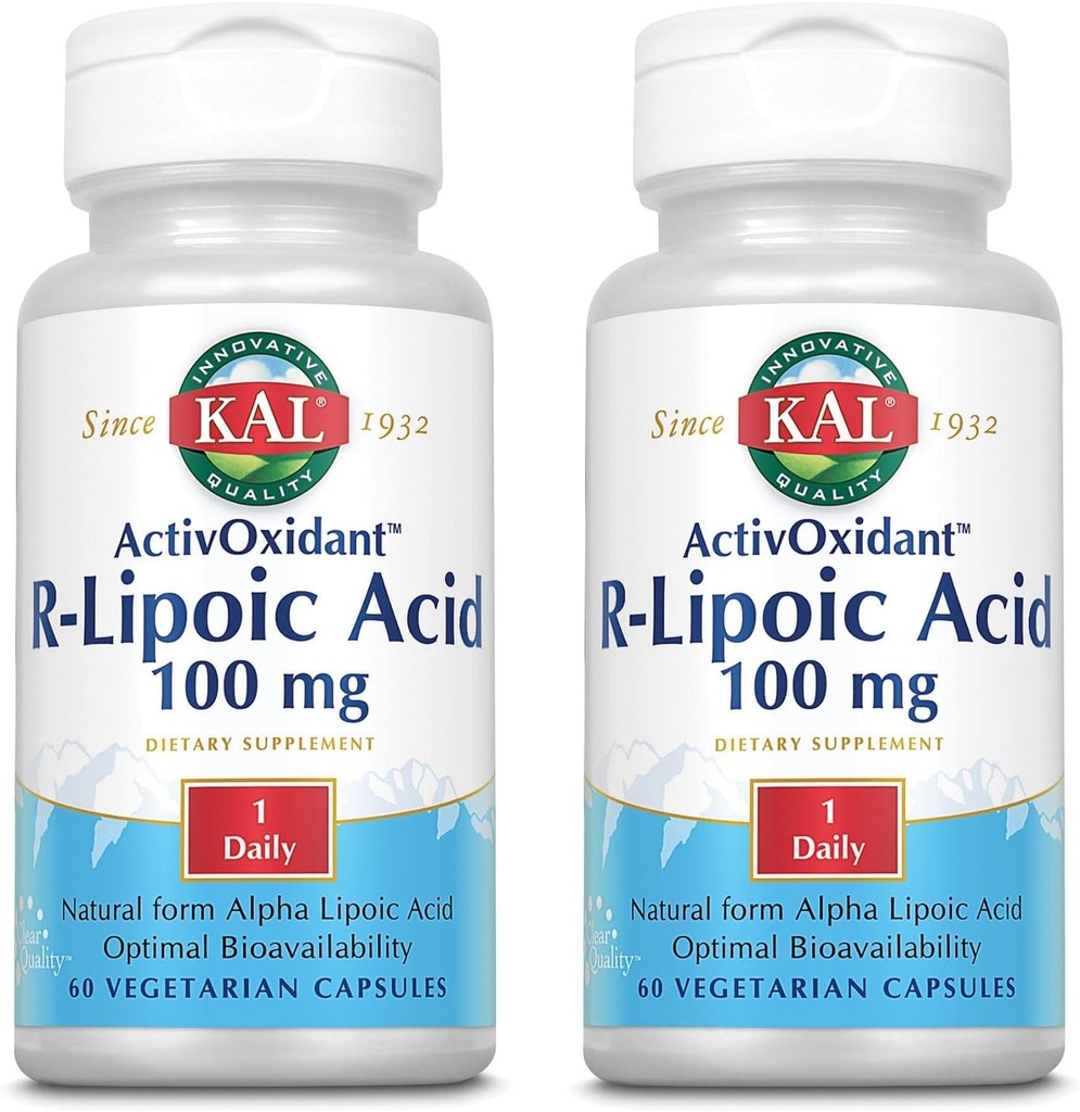 KAL 100 Mg R-lipoico acido compresse attivanti, 60 Conte | Confezione di 2
