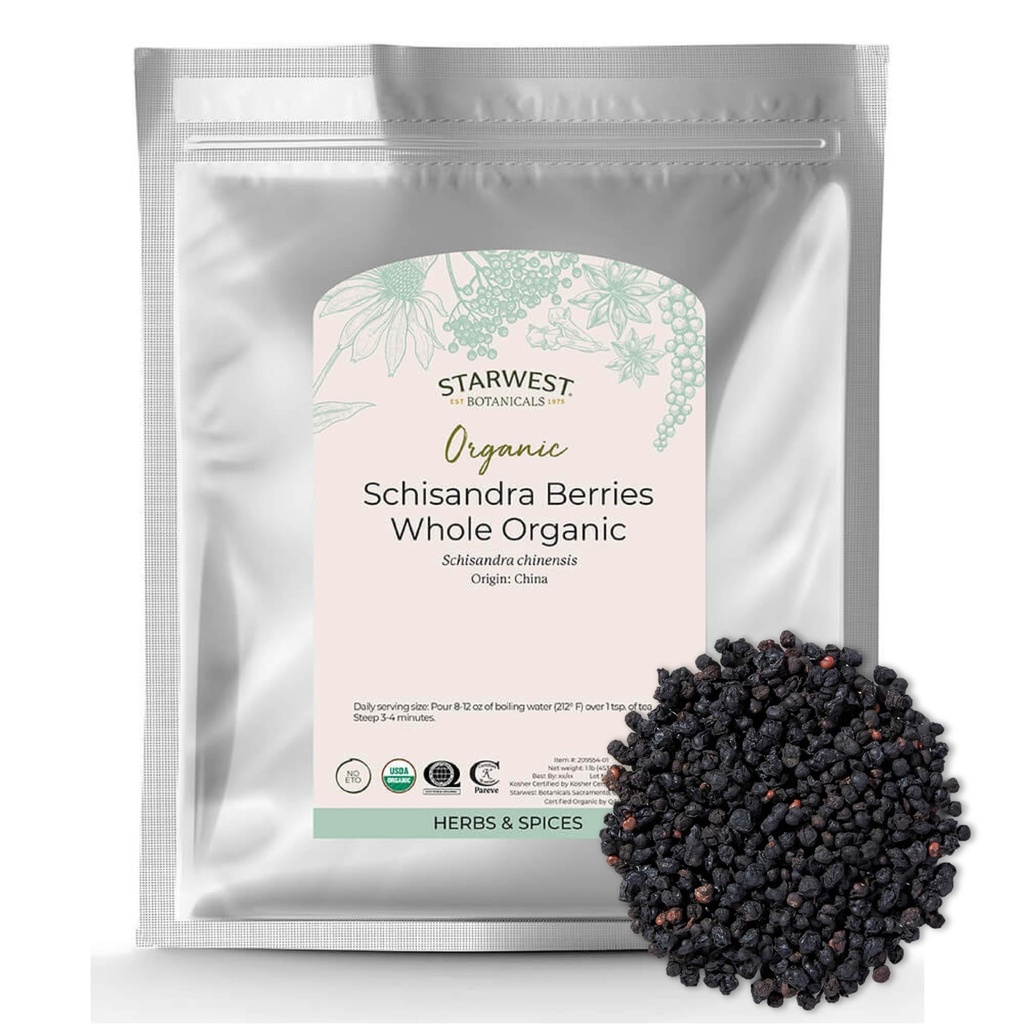Botanical Biologico Schisandra Berry Whole, 1 Pound