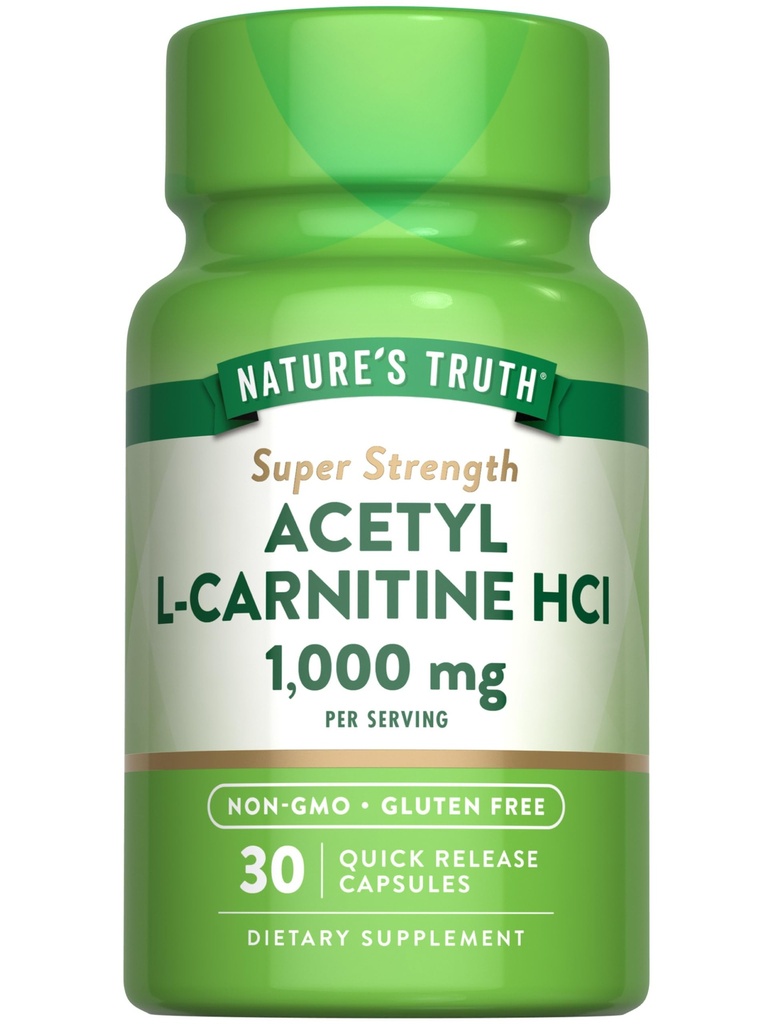 La verità della natura Acetil L-Carnitina 1000mg | 30 capsule | Super Forza | Non OGM & Gluten Free ALCAR Supplemento