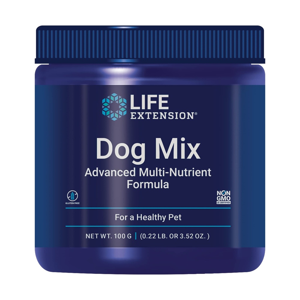 Miscela per cani, Vitamine e Integratori per cani, Probiotici, L-carnitina, B12, Acido folico, Vitamina C, Vitamina E, Rosmarino, Assorbimento Nutriente, Senza Glutine, Non OGM, 60 Serve