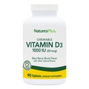 NaturesPlus Vitamin D3 (1000 IU) - 90 Compresse Maui Berry Burst Flavor - Vegetariano, Gluten Free - 90 Serve