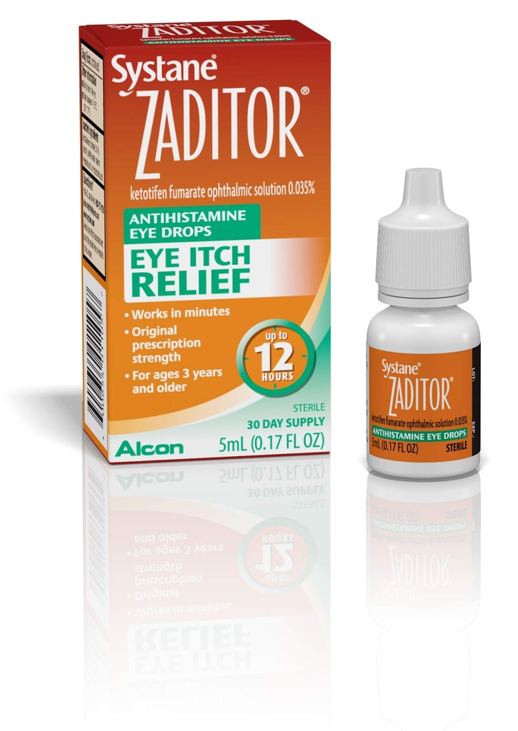 Gocce dell'occhio di Zaditor Antihistamine, 5-mL
