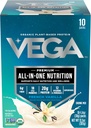 Vega Organic All-in-One Vegan Protein Powder, Vanilla Francese -Superfood Ingredienti, Vitamine per Supporto Immunità, Keto Friendly, Pea Protein per Donne & Uomini, 13.5 oz (Packaging May Vary)