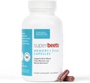 HumanN SuperBeets Memoria & Focus Integratore Del Cervello Capsule – Alertness Mentale – Studi clinici Nootropics, Resveratrol Plus Beet Root Powder, Sugar-Free, 60 Count