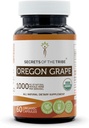 Segreti della Tribe Oregon Uva USDA Capsule Organici | Capsule Vegetariani Organici Certificati, Integratore Dietetico Erbale | Mahonia aquifolium Dried Root (60 Conte)