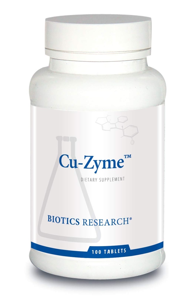 Biotics Research Cu-Zyme Integratore minerale essenziale, Metabolismo energetico, Assorbimento di ferro, Bones sano, Funzione immunitario 100 compresse