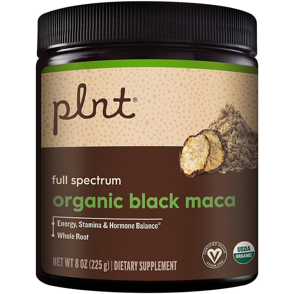 Organic Black Maca Powder Full Spectrum - Supporta energia, Stamina, & Hormone Balance (8 oz./45 Serve)