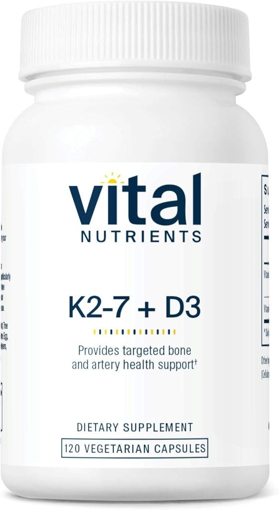 Vitamina D3 + K2 | 2000 IU | Vitamina D3 K2 Supplemento | Complesso di vitamina D per livelli di calcio sani, Muscolo & Bone Salute | Gluten, Latticini, Soia Free | 120 capsule