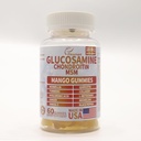 Glucosamina Chondroitin Gummies con MSM 60 CT Zucchero senza Glucosamina Condroitin Gummies Tripla resistenza per la salute e il supporto immunitario per adulti, uomini e donne - Mango Flavor