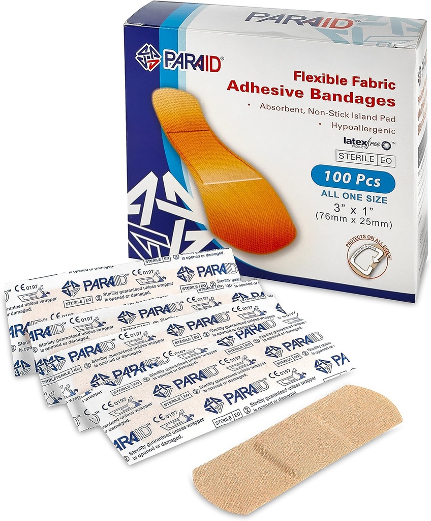 Bandages in tessuto flessibile - Bandaggi adesivi in tessuto elastico Finger-Tip Bandages Coltelli e Pollici Bandages per la cura del cervo e per proteggere i tessuti dall'infezione - (100 Conte Box)