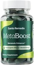 Santo Remedio MetaBoost, integratore alimentare, Metabolic Enhancer, Fornisce un effetto termogenico, aumenta la combustione delle calorie, tè verde (termogenico), cromo e calcio, 60 compresse, vegetariano