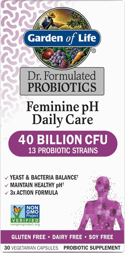 Giardino della vita, Femini Ph Daily Care Probiotic Capsule, 30 Conte