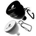 Piccolo e grande 2-Pack | Funnel portatile della bottiglia dell'acqua della polvere della proteina | Perfetto per pre-allenamento, BCAA's e polvere proteica | contenitore di supplemento della bottiglia dell'acqua della catena portachiavi to-Go