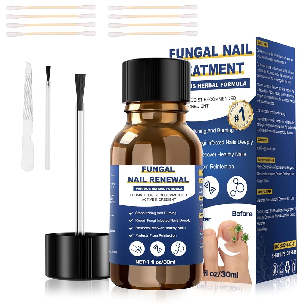 Toenail Fungus Trattamento,Foot Fungus Trattamento Extra Forza,Fungus Trattamento Unghie, Toe Nail Fungus Trattamenti Per Fungi Trattamento Unghie Giallo Toenail(1fl oz/30ml)