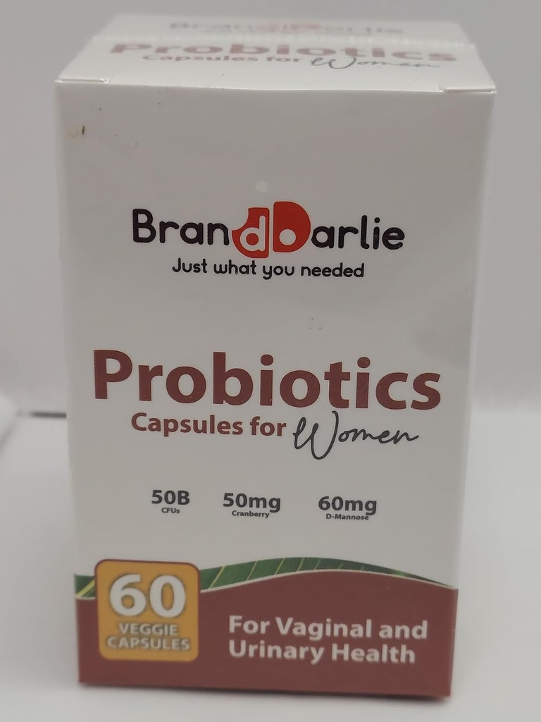 Probiotici capsule per le donne – 50 miliardi di CFU con mirtillo & D-Mannose per la salute vaginale e urinaria – 60 capsule vegetali