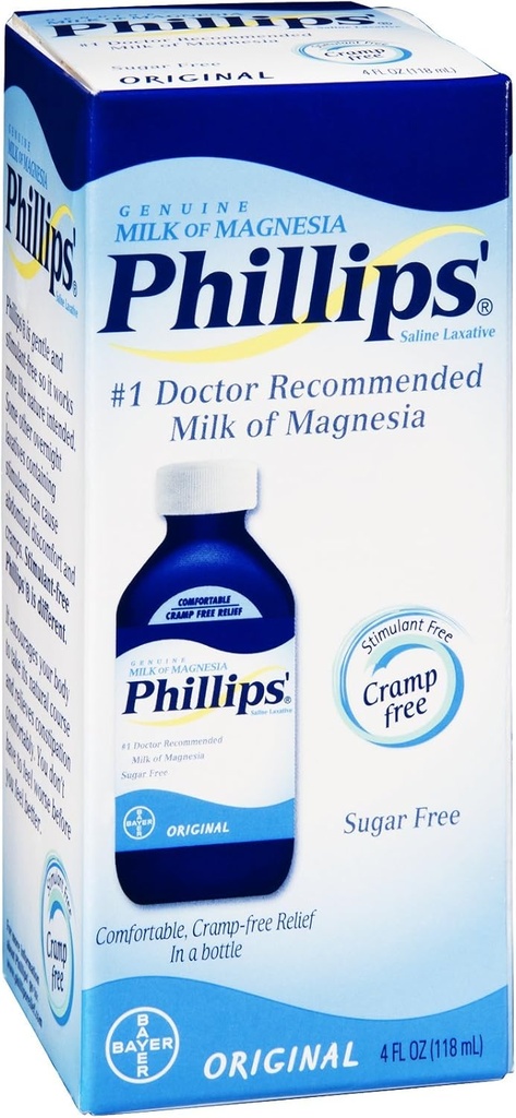 Latte di Philips di Magnesia Saline Laxative Original Sugar Free, 4 oz