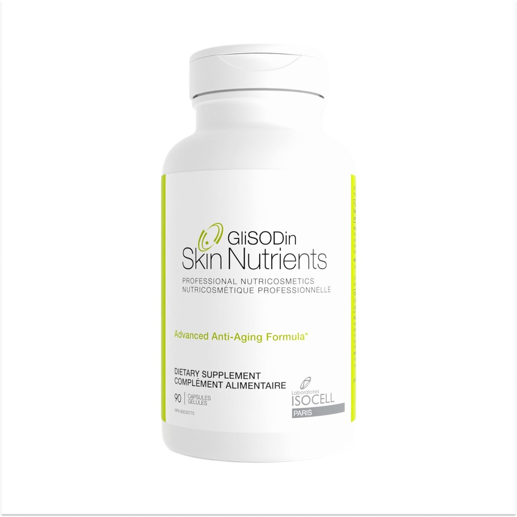 GliSODin Anti-Aging – Integratori della pelle Basato su GliSODin® e ingredienti idratanti - clinicamente dimostrato per aiutare a raggiungere la pelle più raggiante e migliorare l'aspetto delle rughe - 90 capsule