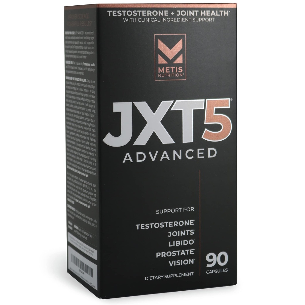 JXT5 Joint Health - 5-in-1 Men's Health Supplement a Libido, Prostate e Vision - Test Boost, Joint Support e Migliora l'energia (90 capsule)