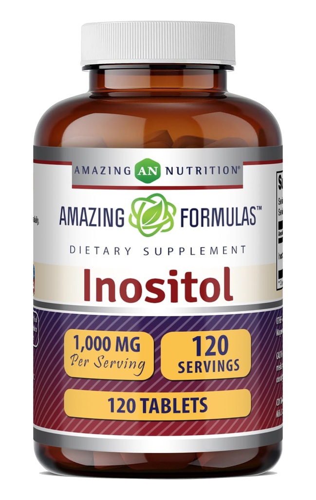 Incredibile Formulas Inositol Tablets Supplemento | 1000 Mg per Serving | Vitamina B8 | Non OGM | Gluten-Free Made in USA (1 Pack, 120 Count)