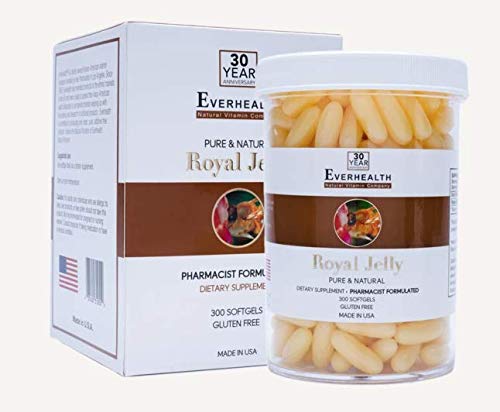 EVERHEALTH Vital Royal Jelly 1000mg (300 Softgels) Diet Supplemento autentica pura qualità genuina