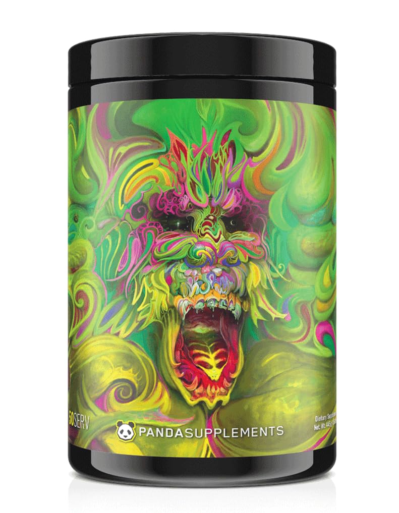 Sotterranea Bio LabsTM Panda Supps: Rampage, Extreme Pre-Workout, High Stim, Maximum Pump, Focus, and Energy,(50 Servings) (Kiwi-Lychee-Pinapple Flavor AKA Goblin Juice)