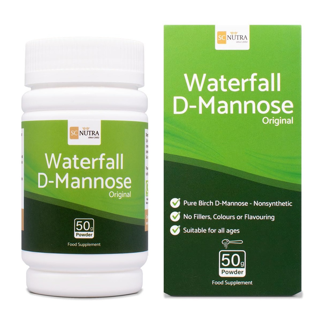 Polvere D-Mannose - Polvere D-Mannose 100% pura naturalmente Fonte di Birch - Non una miscela - Libero da agente di carica, Fillers & Cranberry - 50g / 1.76oz
